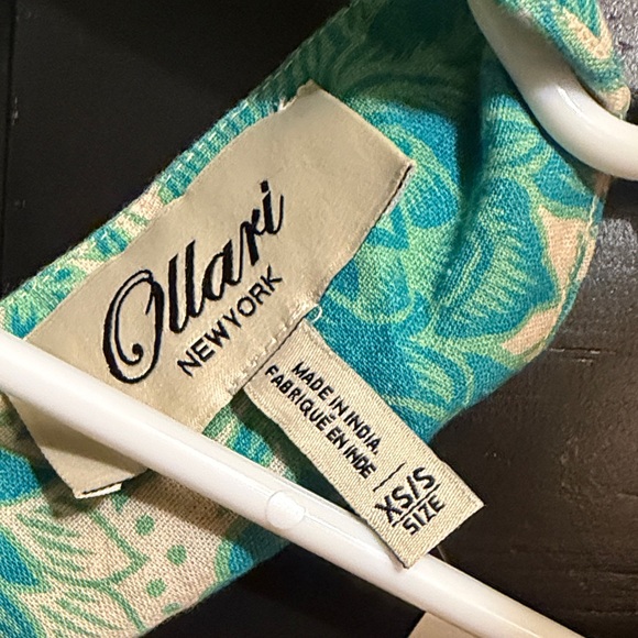 Ollari Linen Blend Beaded Printed Halter Cami NWT Anthropologie XS/S - Picture 5 of 5